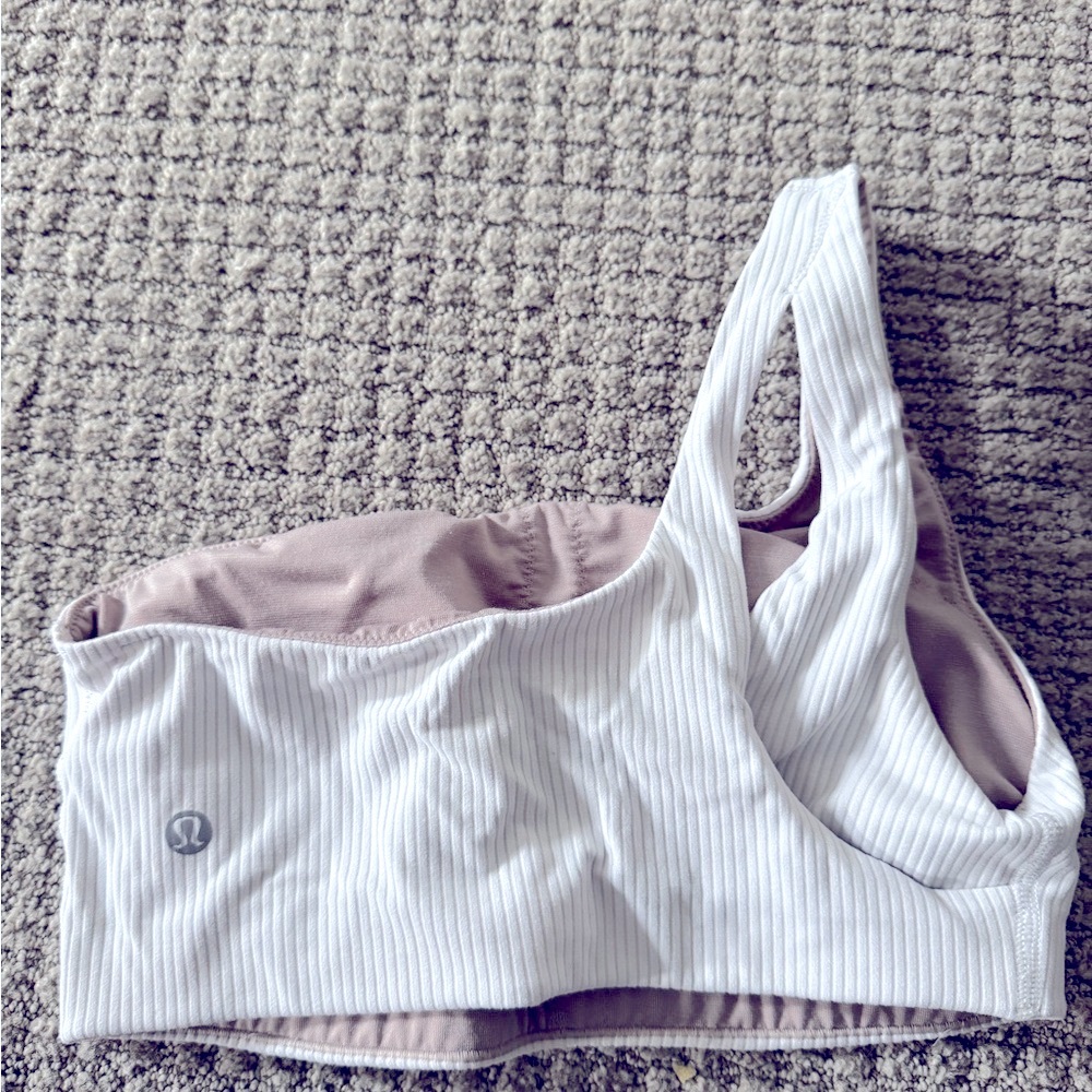 Lululemon white asymmetrical bra